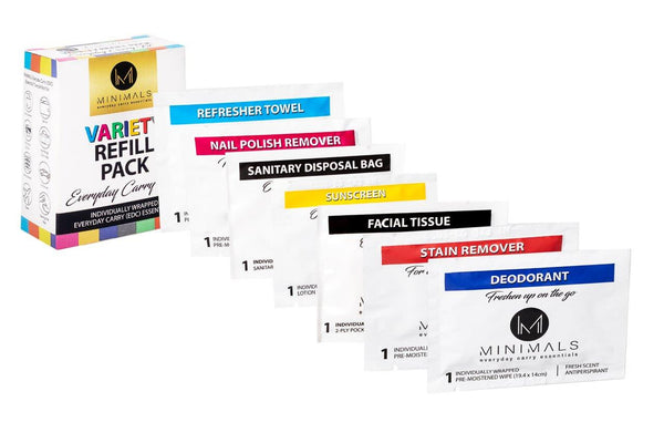 For Her: Aquamarine 20-piece Ladies Everyday Carry Kit + Refill Pack Combo