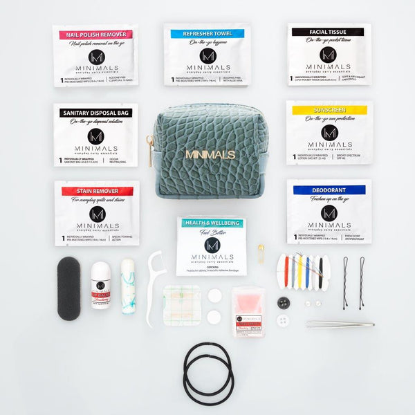 For Her: Ice-Blue 20-piece Ladies Everyday Carry Kit + Refill Pack Combo