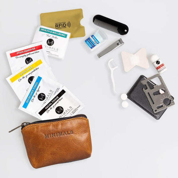 Teachers Gift for Him: Tan 14-piece Men's Essentials Kit + FREE 8-p Consumables Refill Pack + Personalised Giftbox + Card