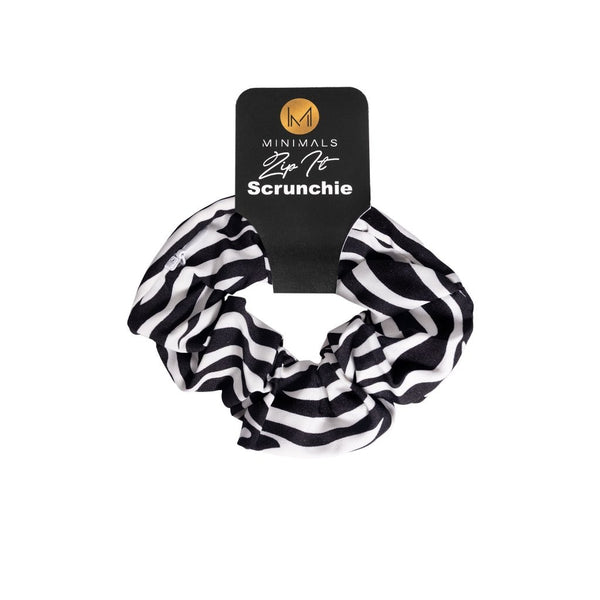 MINIMALS 'Zip It' Scrunchie - Zebra