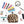 Load image into Gallery viewer, SAFARI Gift Bundle: Leopard EDC Kit + Zip-it Scrunchie + Pocket Mirror + Glasses Cleaner + Comb