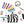 Load image into Gallery viewer, SAFARI Gift Bundle: Zebra EDC Kit + Zip-it Scrunchie + Pocket Mirror + Glasses Cleaner + Comb