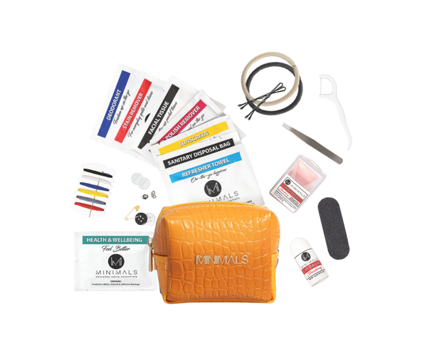 Teacher Gift for Her: Minimals Burnt Orange Tangerine 20-p EDC Kit + Variety Refill Pack Combo