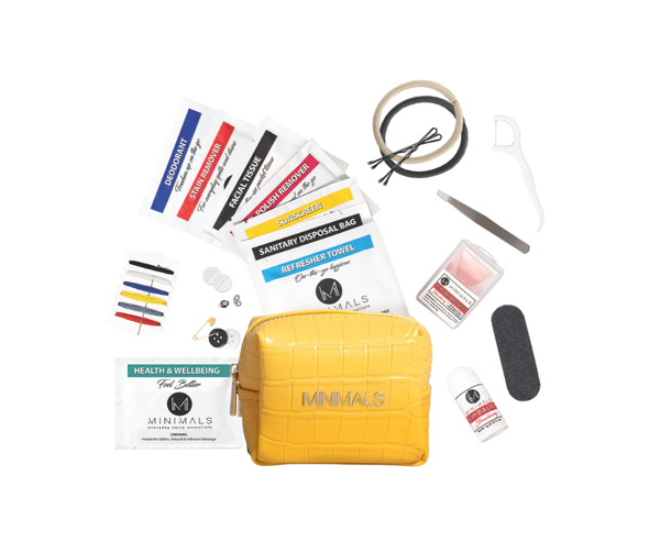 Butter Yellow Ombre 20-piece Ladies Everyday Carry Kit + Refill Pack Combo