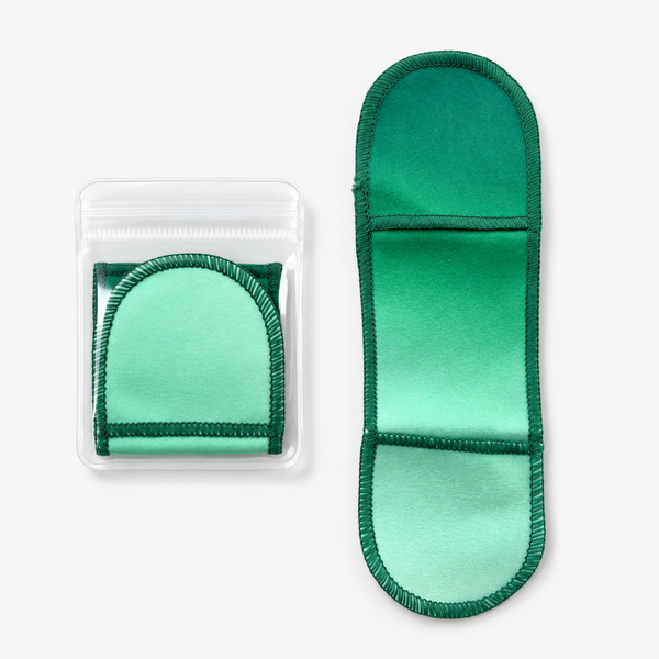 Emerald/Lime Green Ombre Gift Bundle: EDC Kit + Scrunchie + Mirror + Lens Cloth + Comb