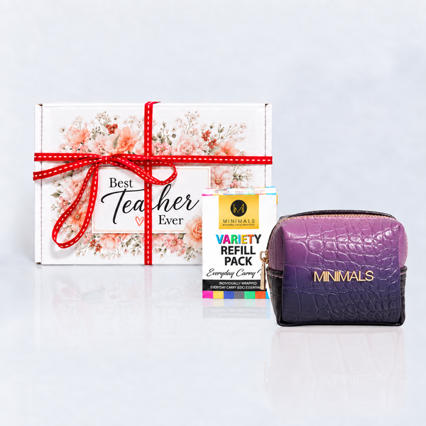 Teacher Gift for Her: Minimals Byzanite Plum Purple 20-p EDC Kit + Variety Refill Pack Combo