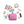 Load image into Gallery viewer, Hot Magenta Pink Ombre 20-piece Ladies Everyday Carry Kit + Refill Pack Combo
