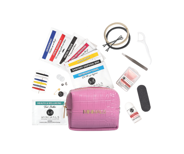 Hot Magenta Pink Ombre 20-piece Ladies Everyday Carry Kit + Refill Pack Combo