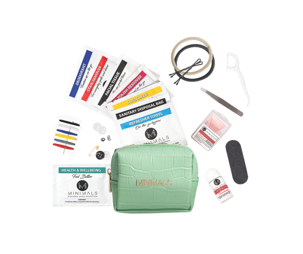 Teacher Gift for Her: Minimals Mint Green 20-p EDC Kit + Variety Refill Pack Combo