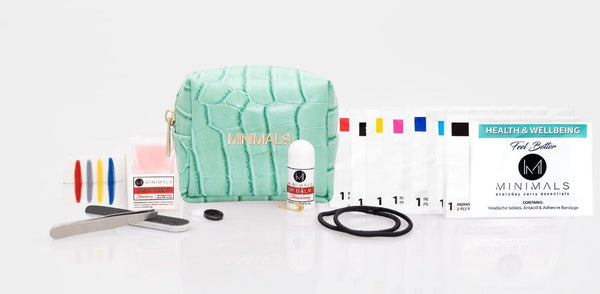 SUPER Equipped Bundle: Aquamarine EDC Kit + Grab & Go Pouch + 7-Sachet Refill Pack + 12-Pack Consumables Pillow Pack