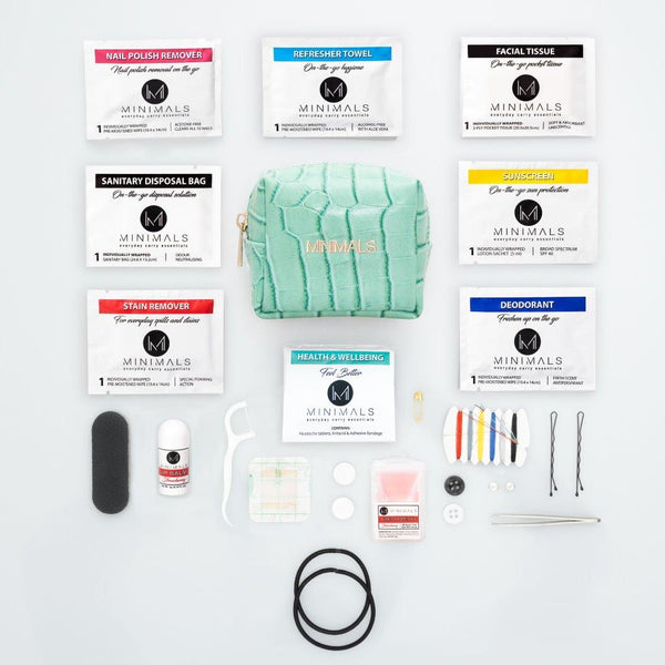 Teacher Gift: Aquamarine 21-piece Everyday Carry Kit + 'Zip It' Scrunchie Combo