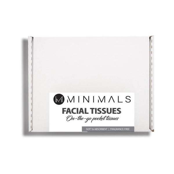 Minimals individually wrapped Facial Tissues - 100 bulk tissue sachets per box