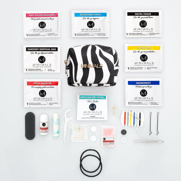 Zebra skin 20-Piece Everyday Carry Kit + FREE 7-Sachet Refill Pack Birthday Promo