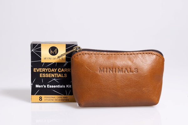 Fathersday Promo: Genuine Leather Tan 14-piece Men's Essentials Kit + FREE Consumables Refill Pack + Personalised Giftbox + Card