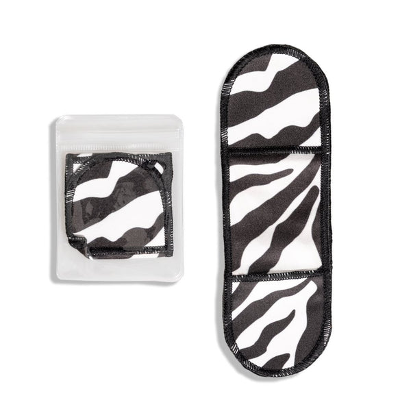 SAFARI Gift Bundle: Zebra EDC Kit + Zip-it Scrunchie + Pocket Mirror + Glasses Cleaner + Comb