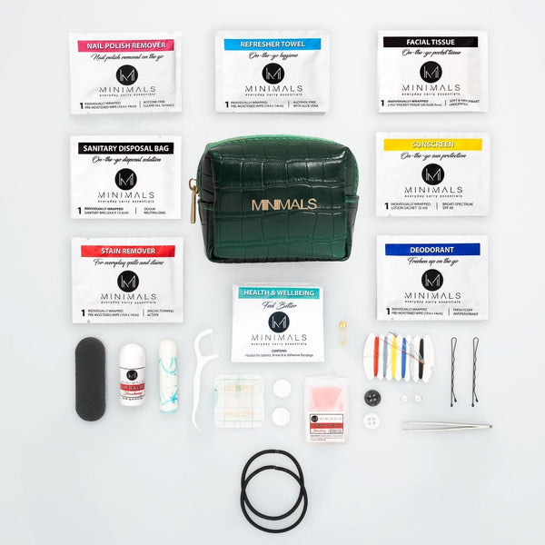 Emerald Green Ombre 20-piece Ladies Everyday Carry Kit + Refill Pack Combo