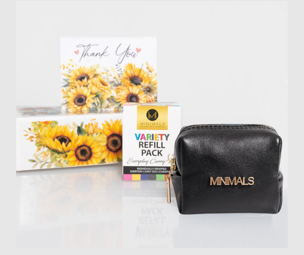 Nurse's Day: Black genuine leather 20p EDC Kit + 7p Refill Pack