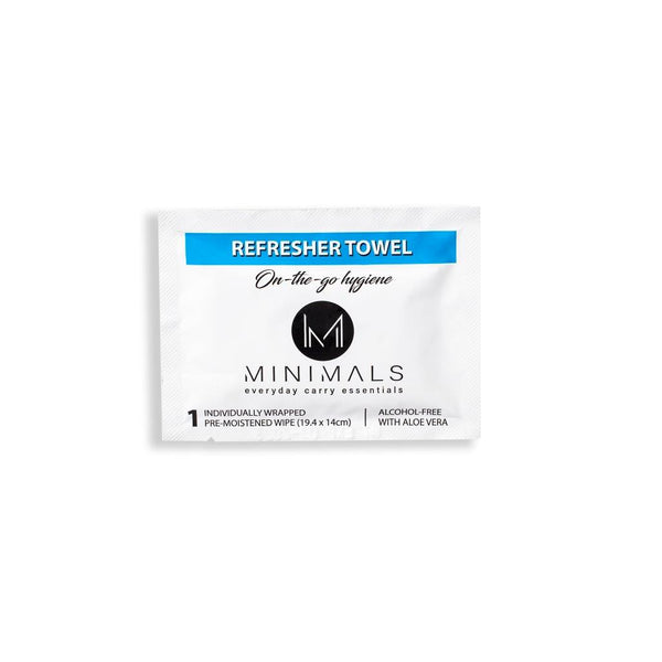 Minimals Individually Wrapped Refresher Towels - 100 bulk sachets per box