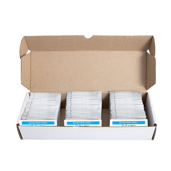 Minimals Individually Wrapped Refresher Towels - 100 bulk sachets per box